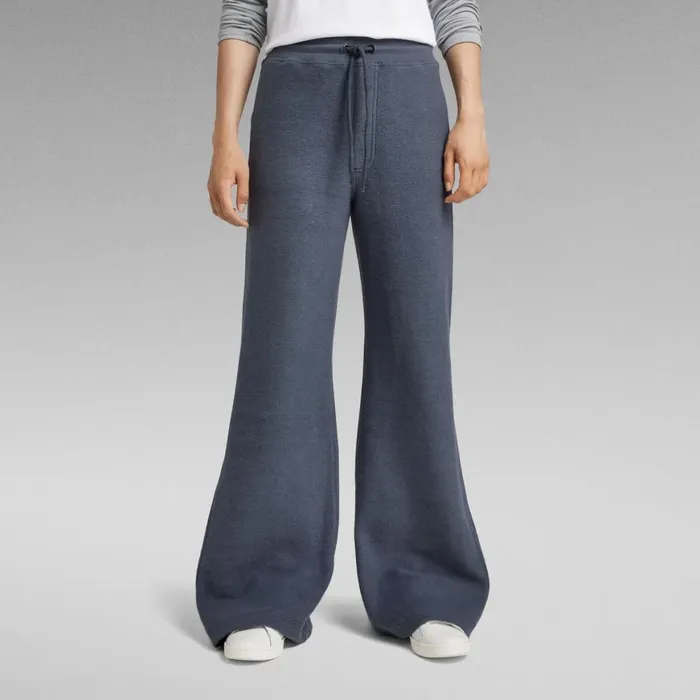 Sweatpants Women GStar RAW Shearling Wide Leg Sweatpants Fantem Blue