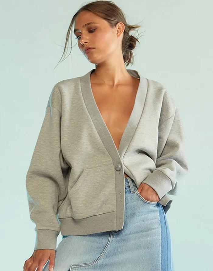Sweatshirt Cardigan 8211 Hgrey Women Cynthia Rowley Tops