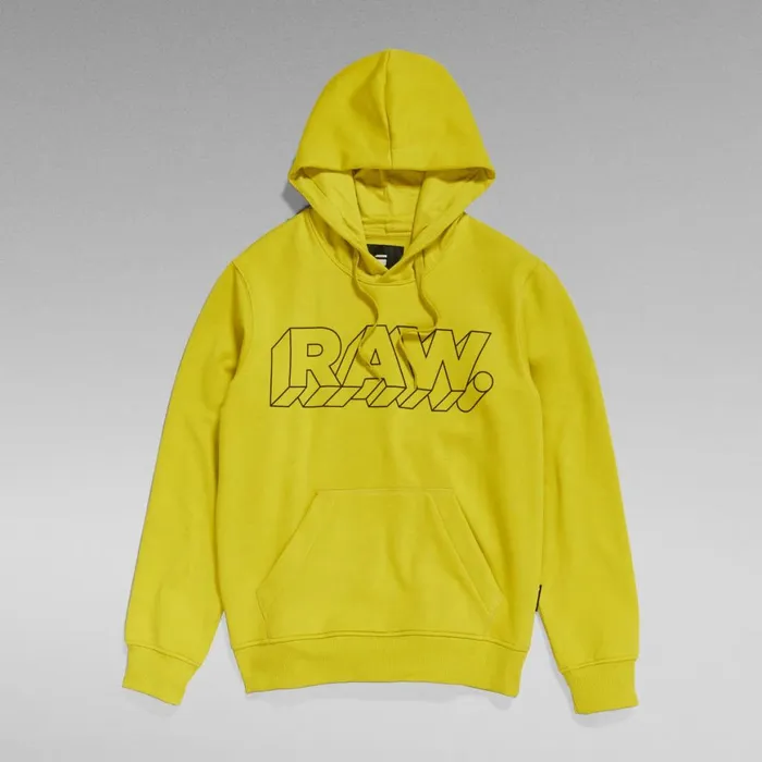 Sweatshirts and Hoodies Men GStar RAW RAW 3D Hooded Sweater Dark Hivis