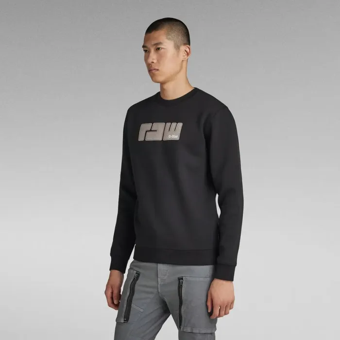 Sweatshirts and Hoodies Men GStar RAW RAW Felt Sweater Dark Black