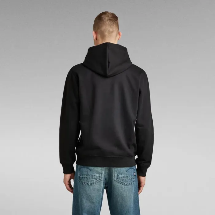 Sweatshirts and Hoodies Men GStar RAW Shadow Drop Graphic Hoodie Dark Black