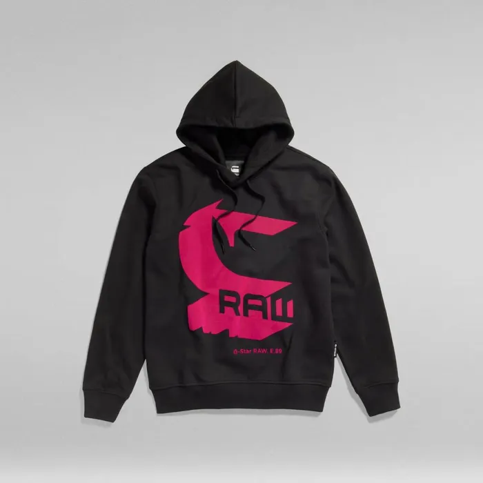 Sweatshirts and Hoodies Men GStar RAW Shadow Drop Graphic Hoodie Dark Black