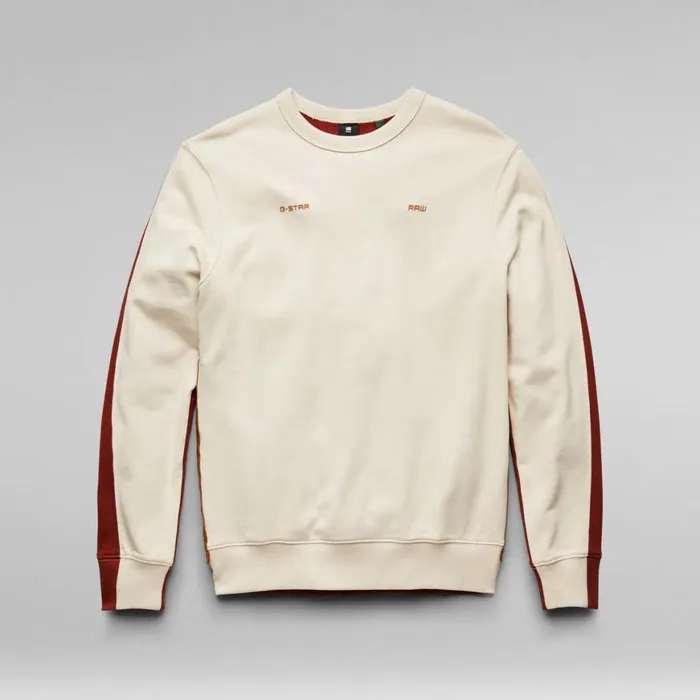 Sweatshirts and Hoodies Men GStar RAW Tape Colorblock Sweater Dark Talcauburn Color Block