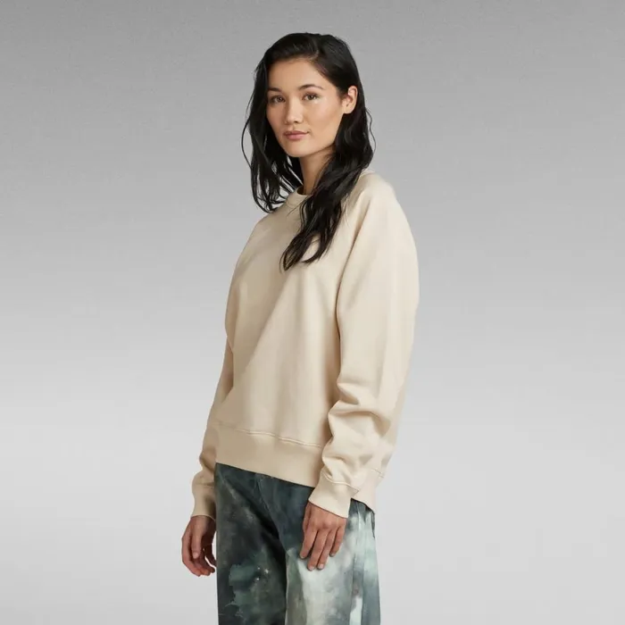 Sweatshirts and Hoodies Women GStar RAW Back Photo Print Sweater Ecru