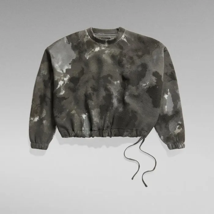 Sweatshirts and Hoodies Women GStar RAW Fleece AOP XXL Sweater Dk Black Blurry Camo
