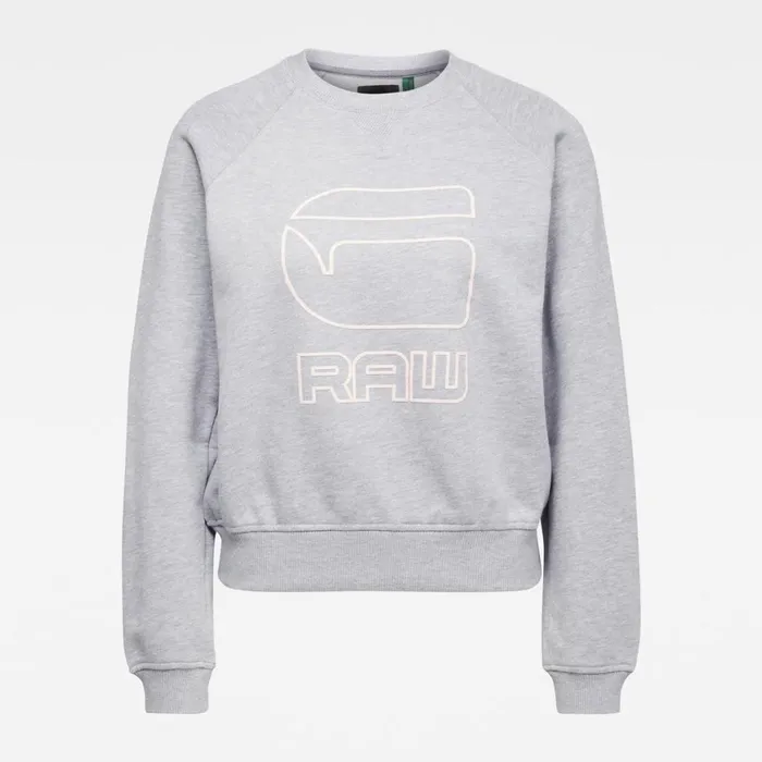Sweatshirts and Hoodies Women GStar RAW Graphic Graw Straight Sweater Grey Heather