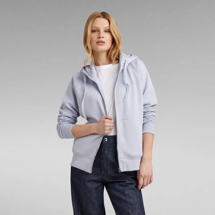 Sweatshirts and Hoodies Women GStar RAW Premium Core 21 Zip Thru Hoodie Icelandic Blue