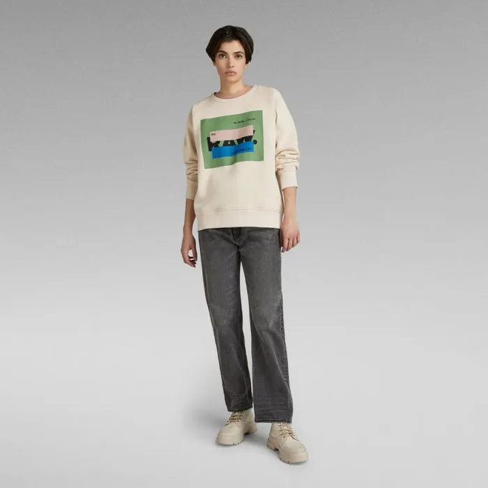 Sweatshirts and Hoodies Women GStar RAW RAW Covered Sweater Dark Talc