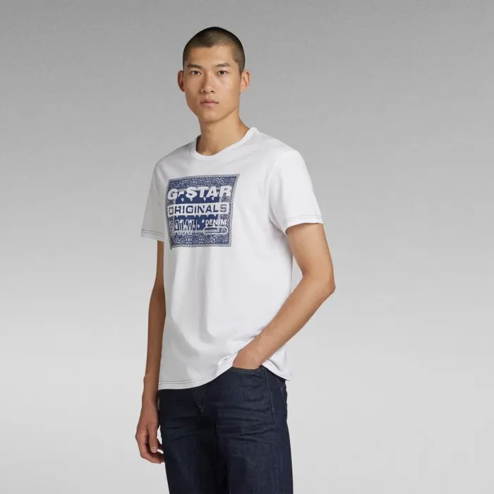 TShirts and Polos Men GStar RAW Bandana TShirt White