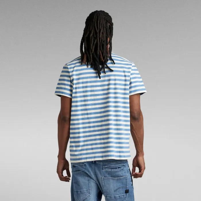TShirts and Polos Men GStar RAW Essential Stripe Loose TShirt Milkdeep Wave Stripe