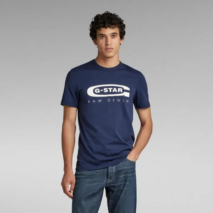 TShirts and Polos Men GStar RAW Graphic 4 TShirt Sartho Blue