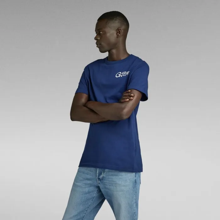 TShirts and Polos Men GStar RAW Graphic 7 TShirt Imperial Blue