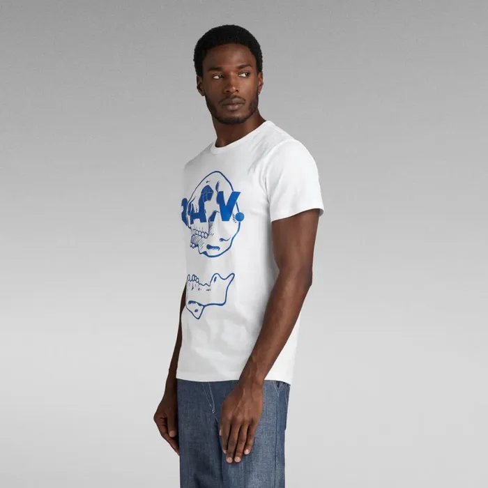 TShirts and Polos Men GStar RAW Graphic STM 1 TShirt White