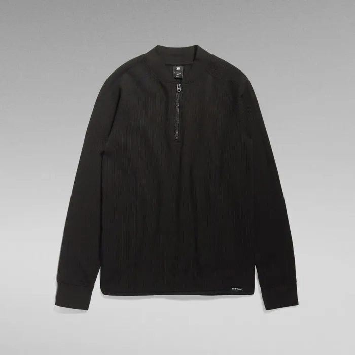 TShirts and Polos Men GStar RAW Jirgi Slim Half Zip Tweeter Dark Black