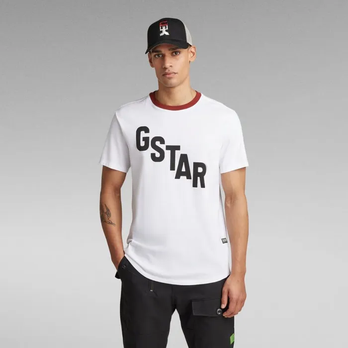 TShirts and Polos Men GStar RAW Lash Sports Graphic TShirt White