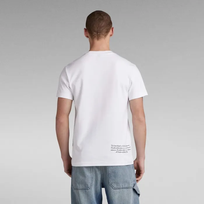 TShirts and Polos Men GStar RAW Multi Graphic TShirt White