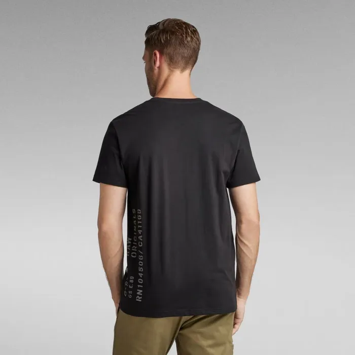 TShirts and Polos Men GStar RAW Side Stencil TShirt Dark Black