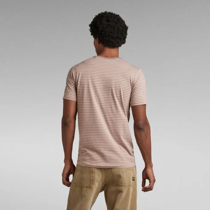 TShirts and Polos Men GStar RAW Stripe Slim TShirt Dumicchocolate Berry Stripe