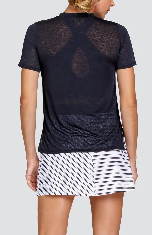 Tail Activewear Evalina Top 8211 Onyx 8211 FINAL SALE Women Short Sleeve
