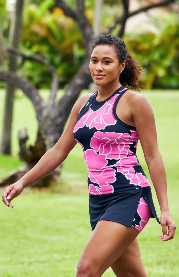 Tail Activewear Goddess Tank 8211 Pretty Petals Dark Women Tanks