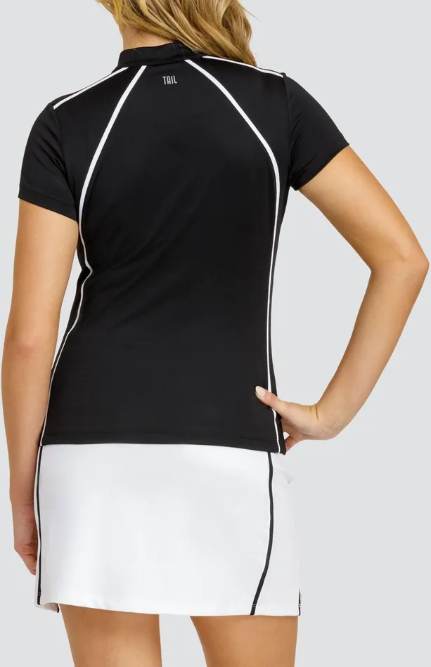 Tail Activewear Katara Top 8211 Onyx Black Women Short Sleeve