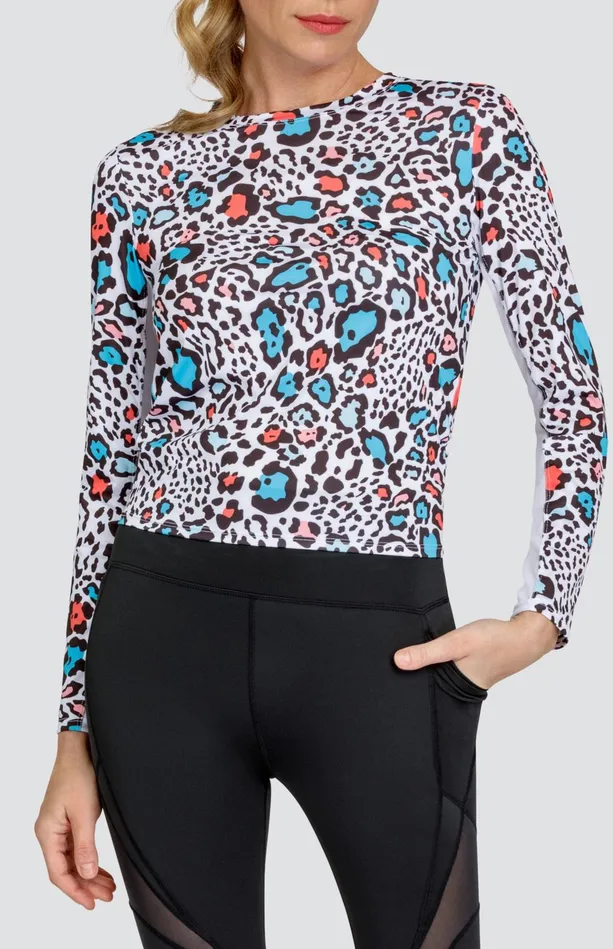 Tail Activewear Nyko Top 8211 Beach Leopard Women Long Sleeve
