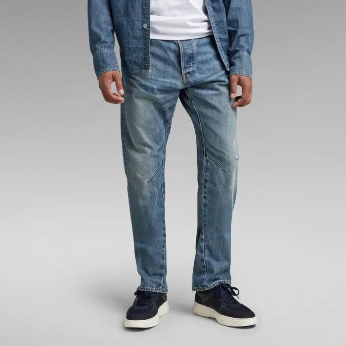 Tapered Men GStar RAW Premium Arc 3D Jeans Antique Faded Niagara Destroyed