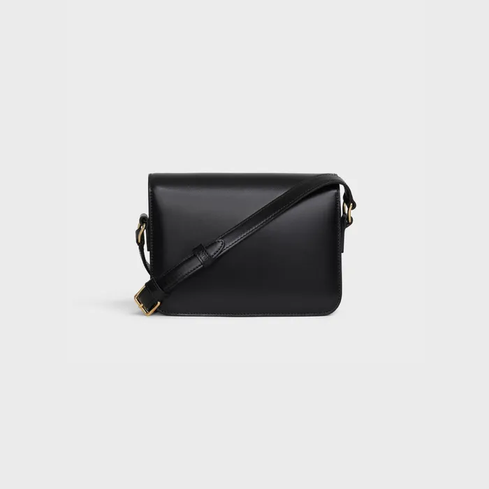 Teen Triomphe Bag In Shiny Calfskin Black Women CELINE TRIOMPHE Teen Triomphe Bag In Shiny Calfskin Black Women CELINE TRIOMPHE