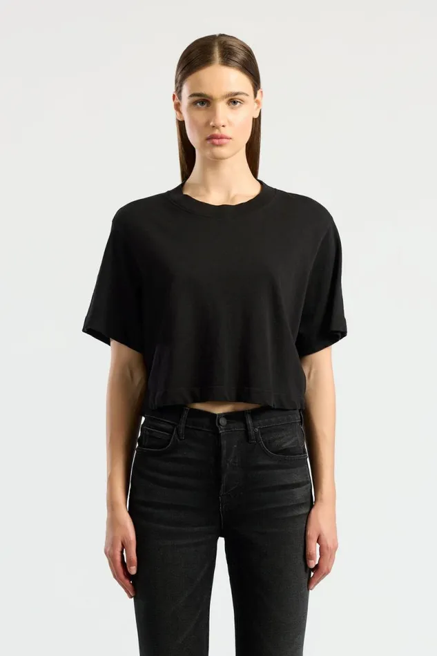 Tees Women COTTON CITIZEN Tokyo Crop Tee Jet Black
