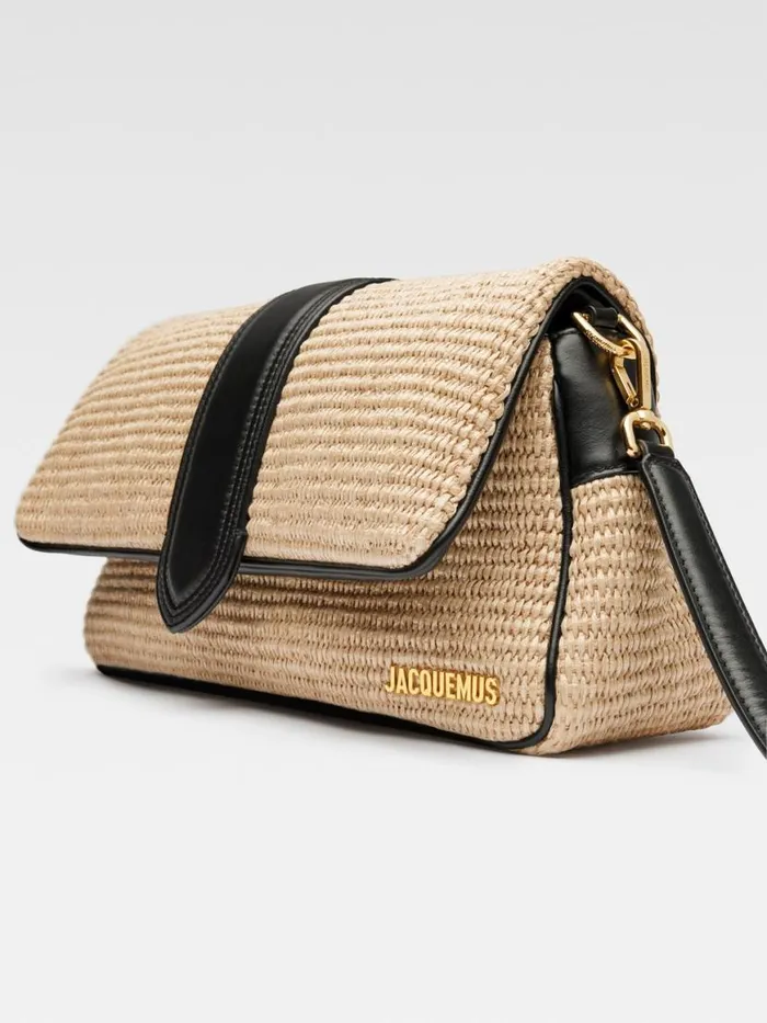 The Bambimou Ivoryblack Women JACQUEMUS Crossbody and Handbags The Bambimou Ivoryblack Women JACQUEMUS Crossbody and Handbags