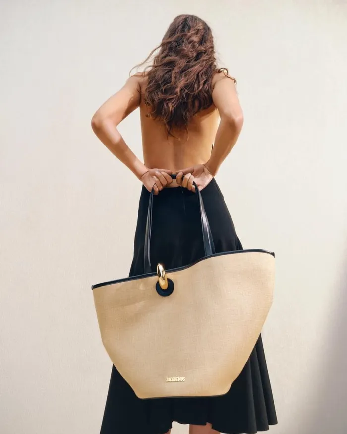 The Bambola Ivoryblack Women JACQUEMUS Shoulder Bags The Bambola Ivoryblack Women JACQUEMUS Shoulder Bags