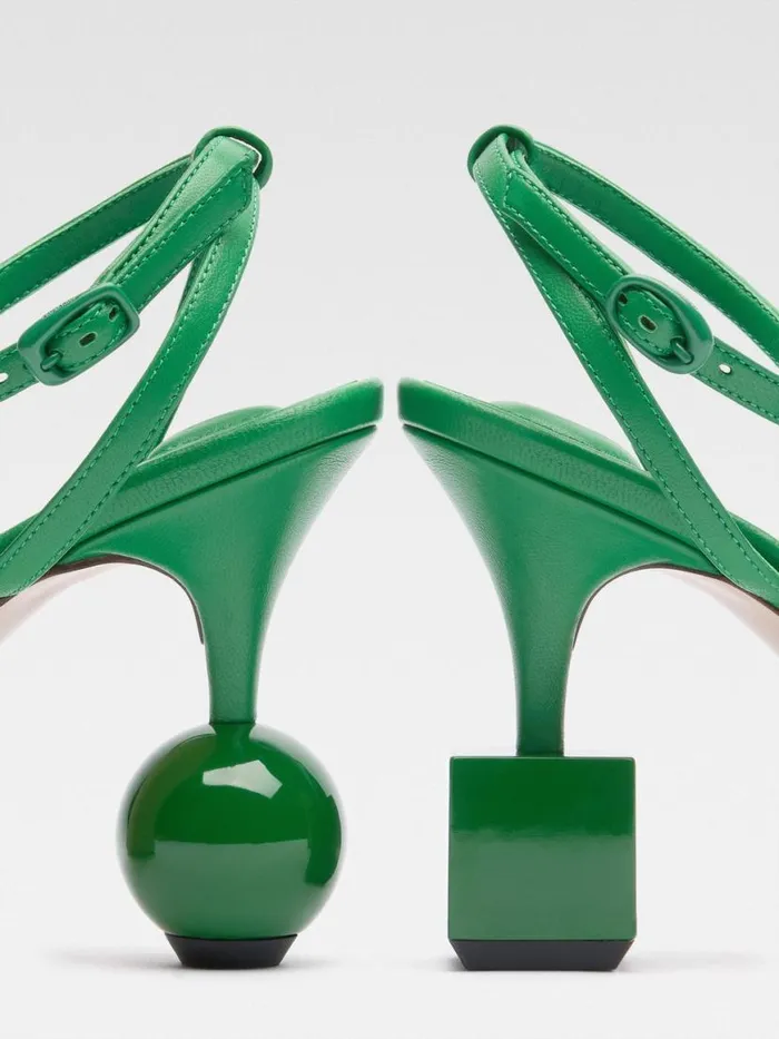 The Bisou Sandals Green Women JACQUEMUS Shoes The Bisou Sandals Green Women JACQUEMUS Shoes