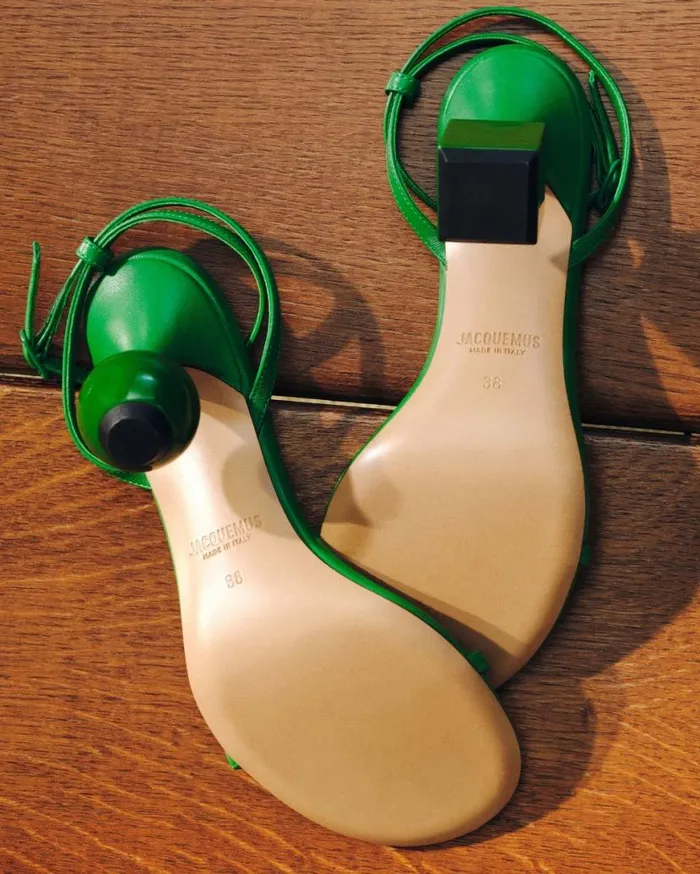 The Bisou Sandals Green Women JACQUEMUS Shoes The Bisou Sandals Green Women JACQUEMUS Shoes