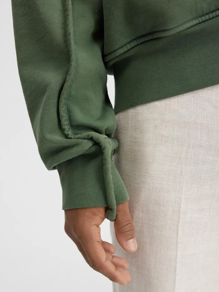 The Camargue Zipped Sweatshirt Dark Green Men JACQUEMUS Sweatshirts and Joggings The Camargue Zipped Sweatshirt Dark Green Men JACQUEMUS Sweatshirts and Joggings