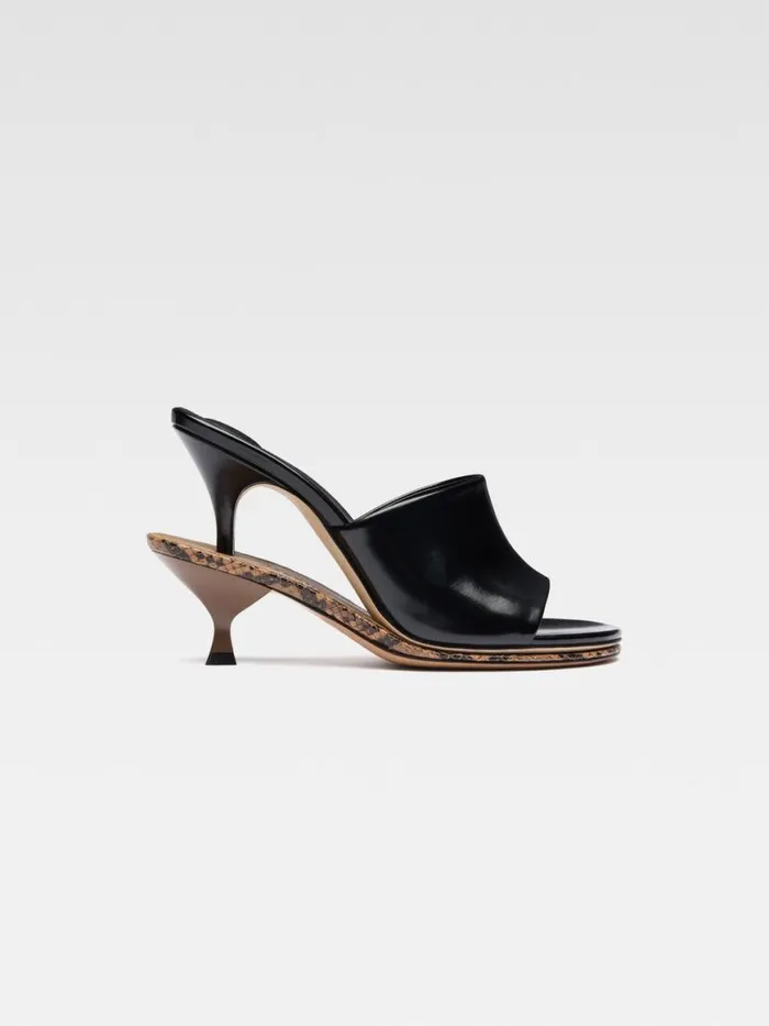 The Double Mules Black Light Brown Women JACQUEMUS Shoes