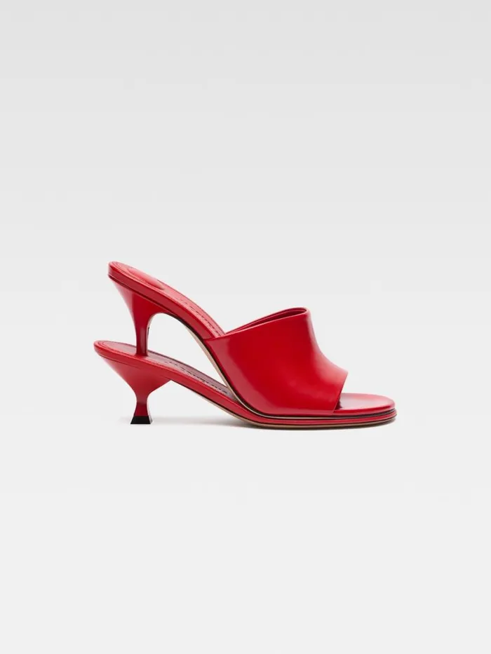 The Double Mules Red Women JACQUEMUS Shoes