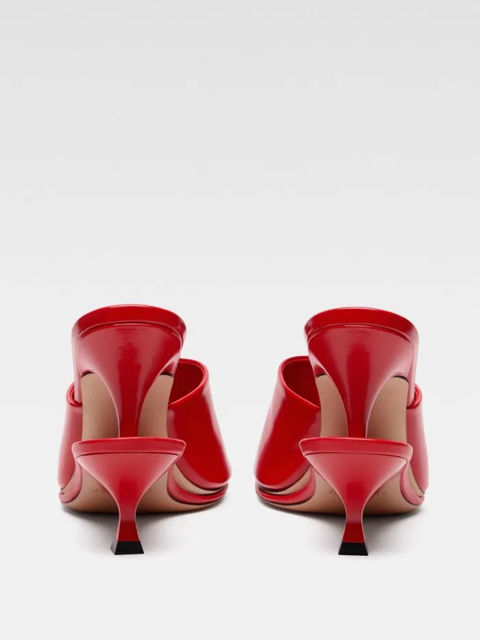 The Double Mules Red Women JACQUEMUS Shoes The Double Mules Red Women JACQUEMUS Shoes