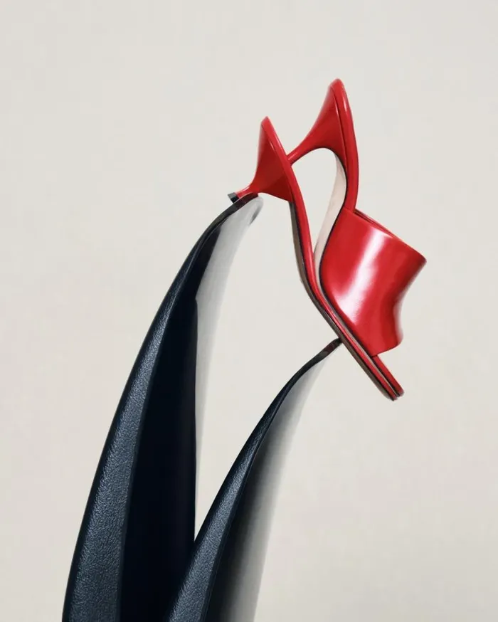 The Double Mules Red Women JACQUEMUS Shoes The Double Mules Red Women JACQUEMUS Shoes
