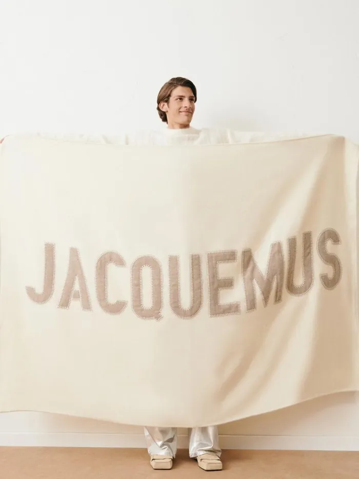 The Embroidered Jacquemus Plaid Offwhite WomenMen JACQUEMUS Textile Accessories The Embroidered Jacquemus Plaid Offwhite WomenMen JACQUEMUS Textile Accessories