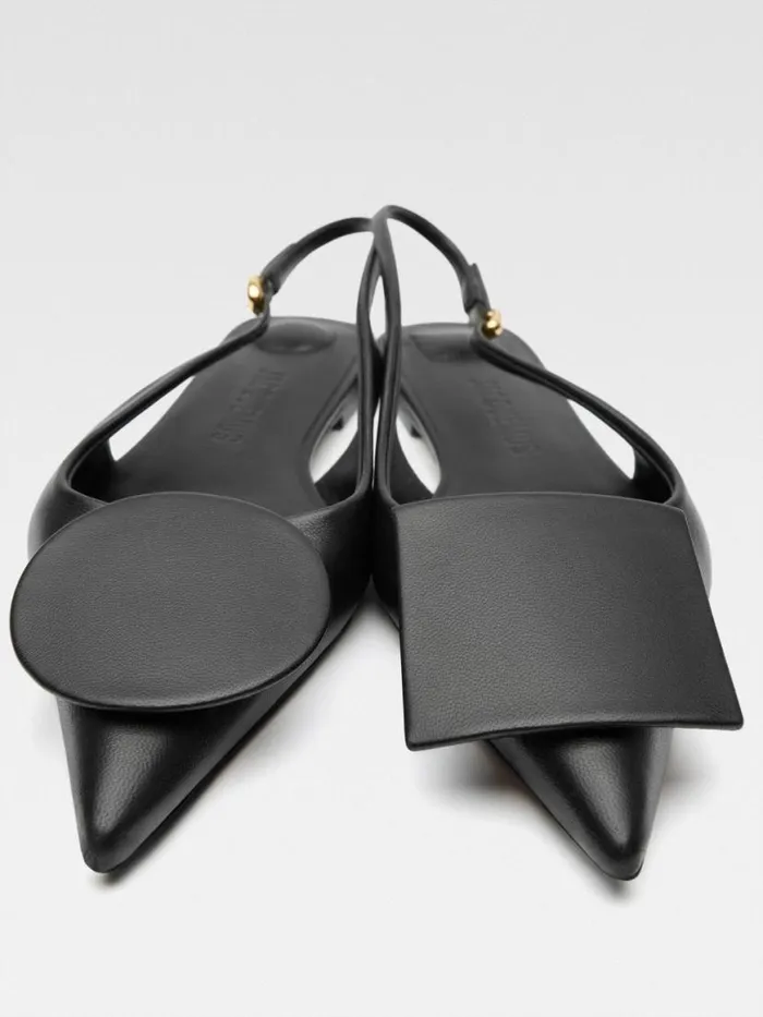The Flat Duelo Slingbacks Black Women JACQUEMUS Shoes The Flat Duelo Slingbacks Black Women JACQUEMUS Shoes