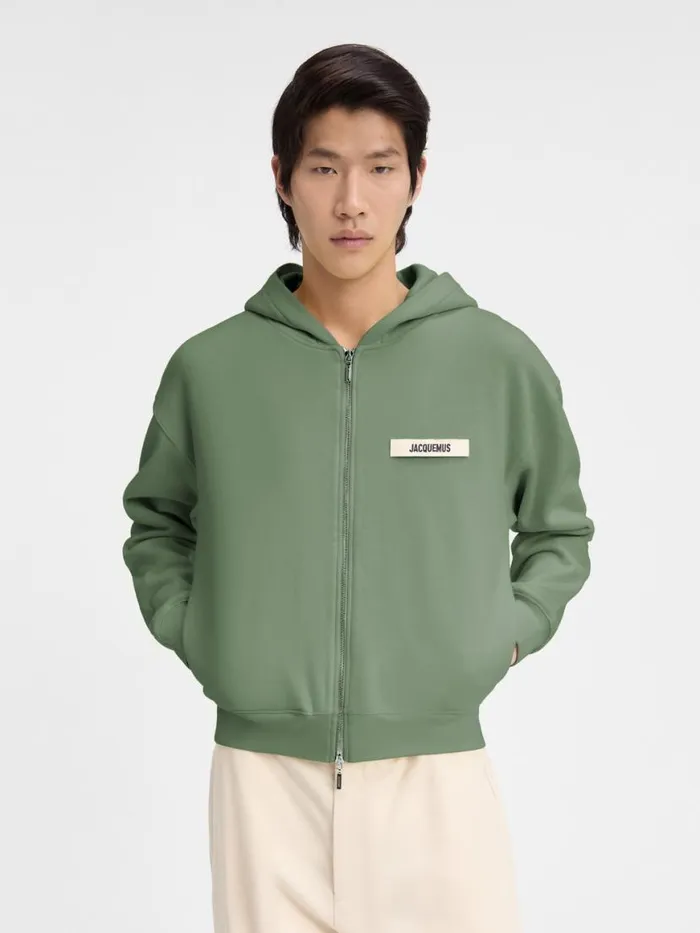 The Gros Grain Zipped Hoodie Light Green WomenMen JACQUEMUS Sweatshirts and Joggings
