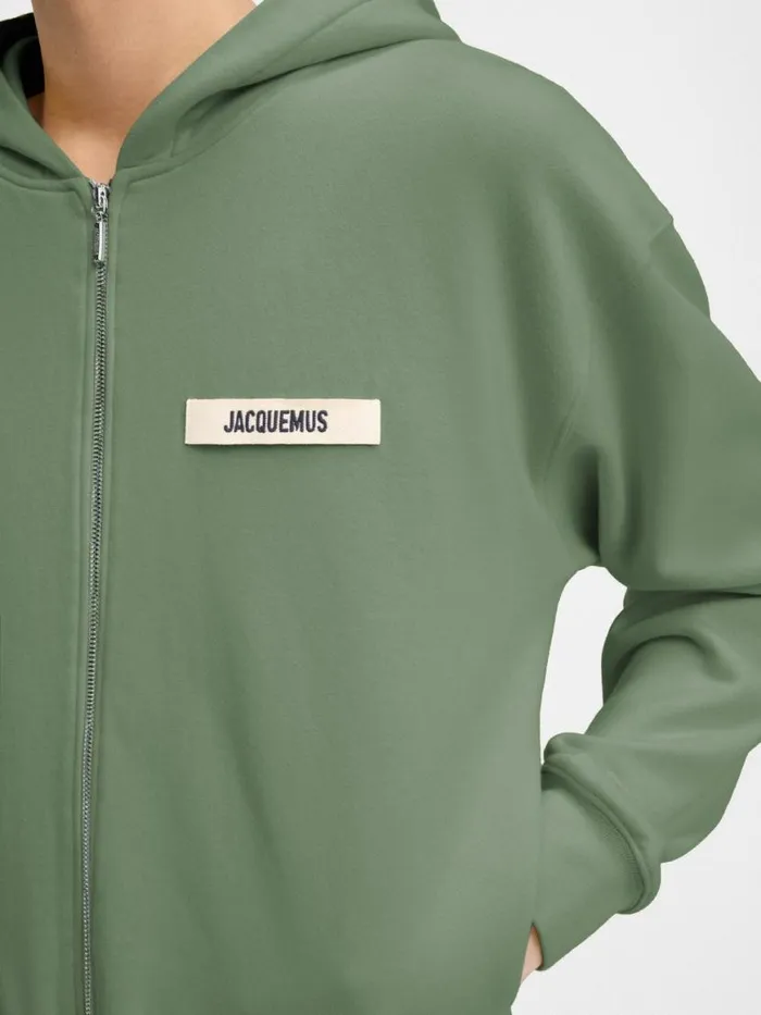 The Gros Grain Zipped Hoodie Light Green WomenMen JACQUEMUS Sweatshirts and Joggings The Gros Grain Zipped Hoodie Light Green WomenMen JACQUEMUS Sweatshirts and Joggings