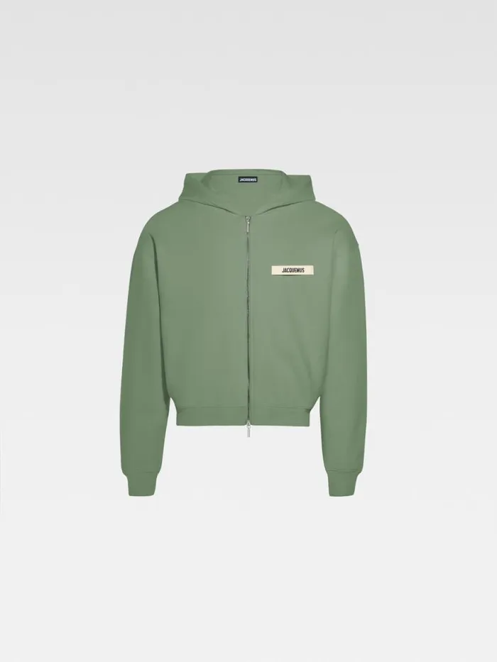 The Gros Grain Zipped Hoodie Light Green WomenMen JACQUEMUS Sweatshirts and Joggings The Gros Grain Zipped Hoodie Light Green WomenMen JACQUEMUS Sweatshirts and Joggings