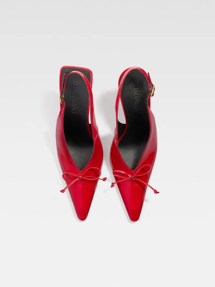 The High Cubisto Slingbacks Red Women JACQUEMUS Shoes The High Cubisto Slingbacks Red Women JACQUEMUS Shoes