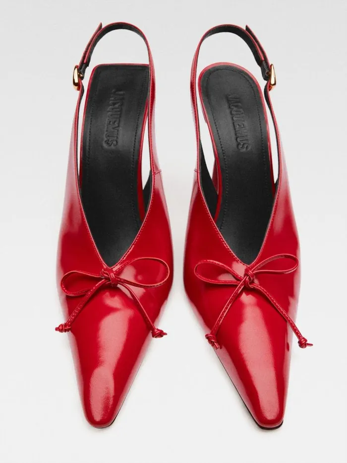 The High Cubisto Slingbacks Red Women JACQUEMUS Shoes The High Cubisto Slingbacks Red Women JACQUEMUS Shoes