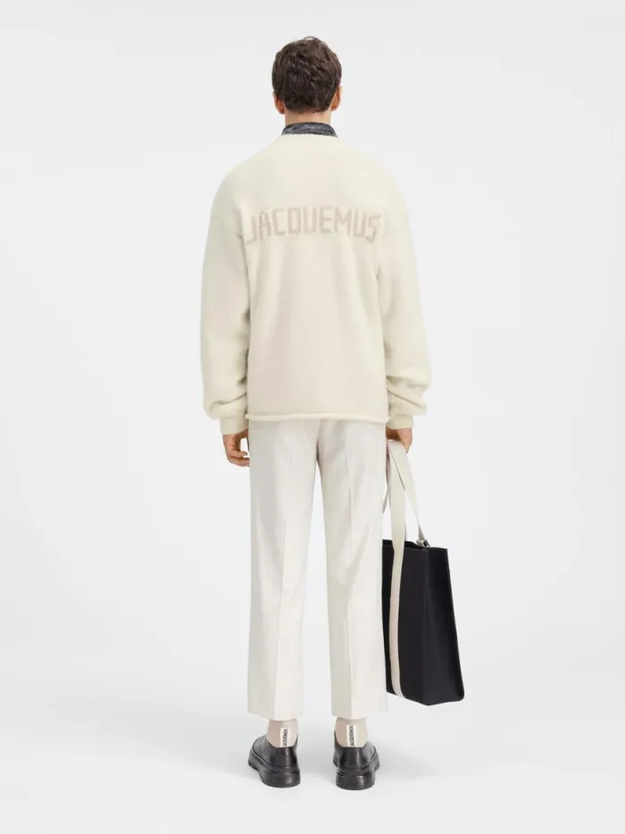 The Jacquemus Sweater Light Beige Men JACQUEMUS Knits The Jacquemus Sweater Light Beige Men JACQUEMUS Knits