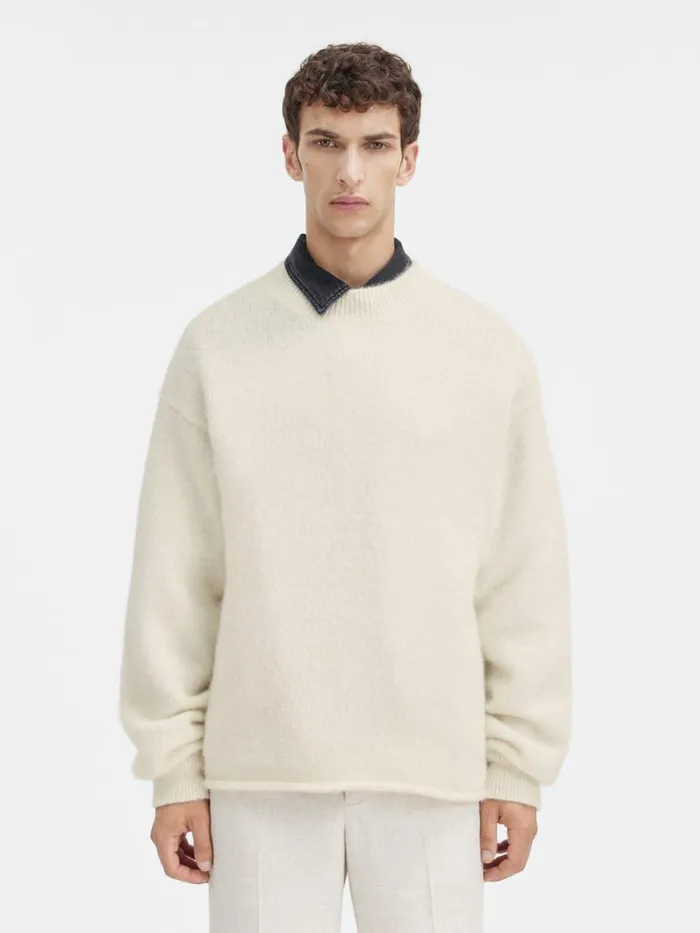 The Jacquemus Sweater Light Beige Men JACQUEMUS Knits The Jacquemus Sweater Light Beige Men JACQUEMUS Knits
