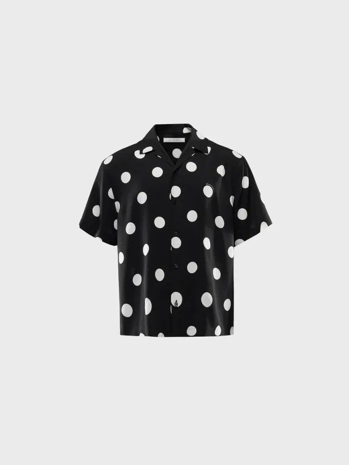 The Jean Shirt Print Dots Black and White Men JACQUEMUS Shirts The Jean Shirt Print Dots Black and White Men JACQUEMUS Shirts