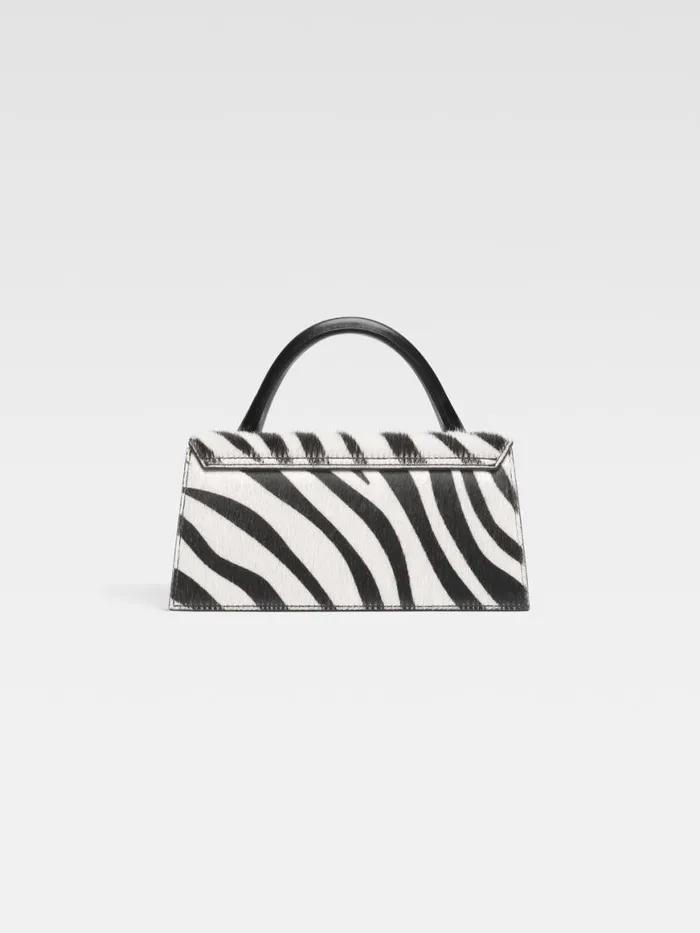 The Long Chiquito Black and White Zebra Women JACQUEMUS Crossbody and Handbags The Long Chiquito Black and White Zebra Women JACQUEMUS Crossbody and Handbags