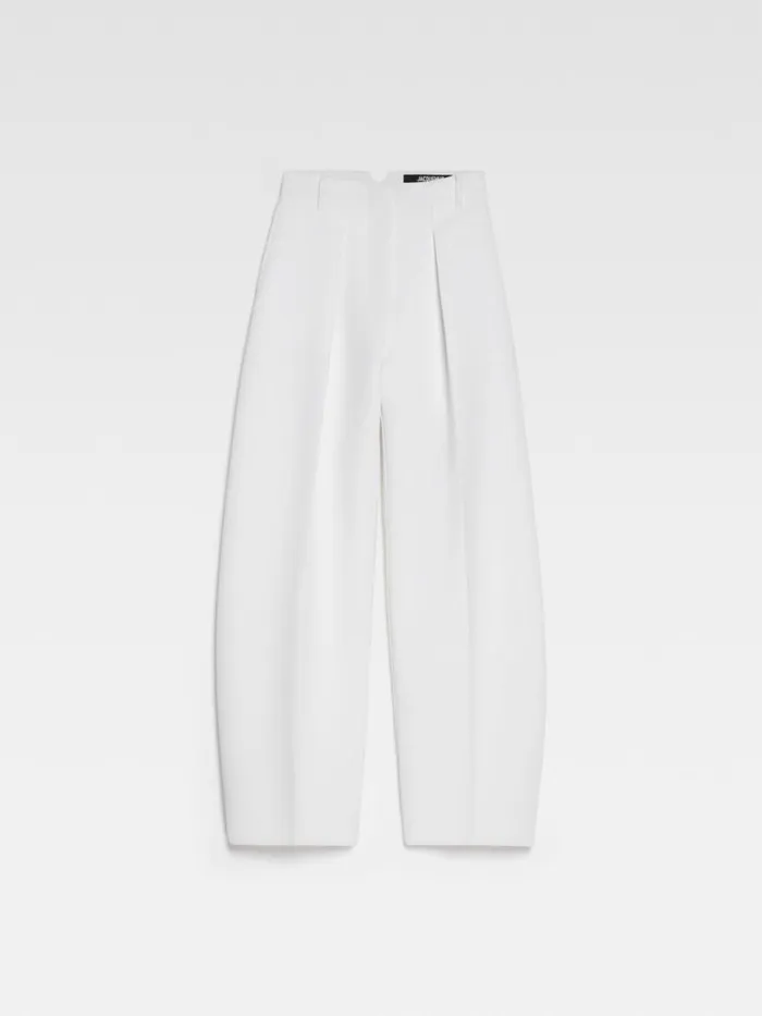 The Ovalo Pants White Women JACQUEMUS Suits The Ovalo Pants White Women JACQUEMUS Suits